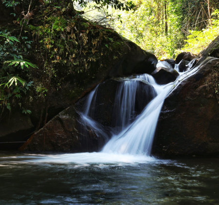 Waterfall in deep forest at Phu Soi Dao National Park, Thailand