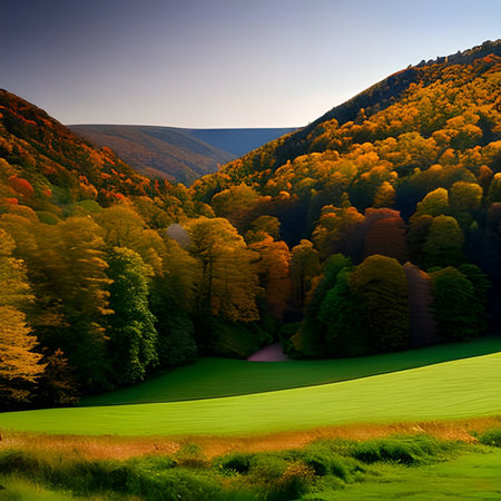 Colorful autumn landscape in the Carpathian mountains. Ukraine, Europe.の素材