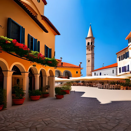 Old town of Rovinj, Istria, Croatiaの素材