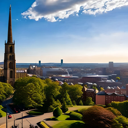Aerial view of the city of Frankfurt am Main, Germany.の素材