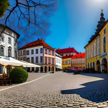 Town square in the old town of Wroclaw, Poland.の素材