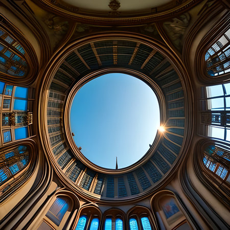 The interior of the Vittorio Emanuele II gallery in Milan, Italy.の素材