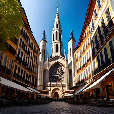 Basilica of Our Lady of the Immaculate Conception in Zurich, Switzerlandの素材
