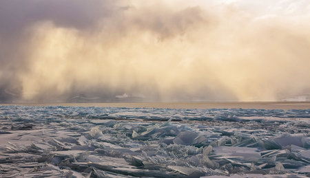Ice formations in Glacier Lagoon, Iceland, Europe