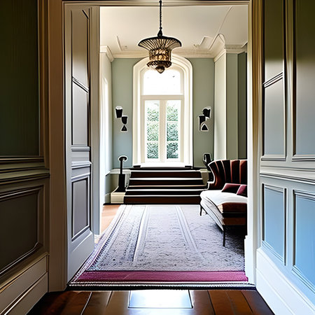 Luxury living room in classic style with sofa and armchairの素材