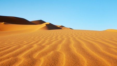 Sand dunes in the Sahara desert, Merzouga, Moroccoの写真素材