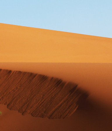 Sand dunes in the Sahara Desert, Merzouga, Moroccoの写真素材