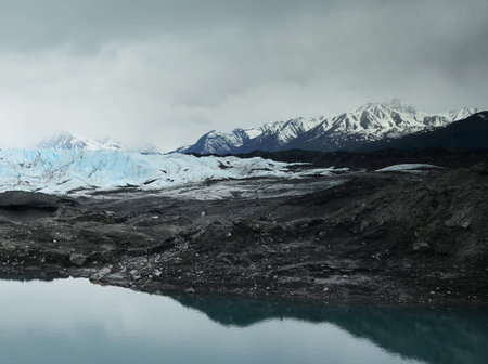 Glacier in Patagonia, Argentina, South America.の写真素材