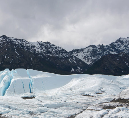 Glacier in Cordillera Blanca, Peru, South Americaの写真素材