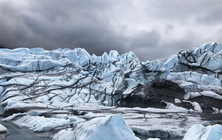 Ice formations in Glacier Lagoon, Iceland, Europe
