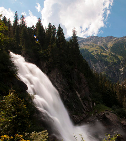 Waterfall in the Alps. Switzerland. Waterfall in the Alps.の写真素材