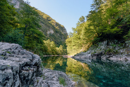 Beautiful view of the Plitvice Lakes National Park, Croatia