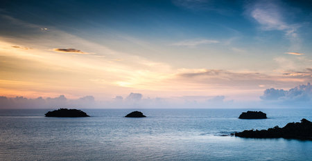 Beautiful seascape at sunset, Phuket, Thailand