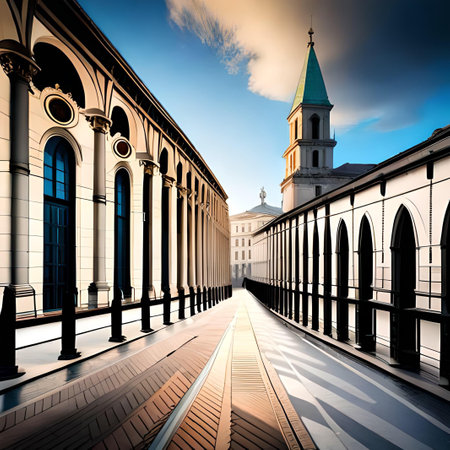 View of the Cathedral of St. Nicholas in Vilnius, Lithuania.の素材