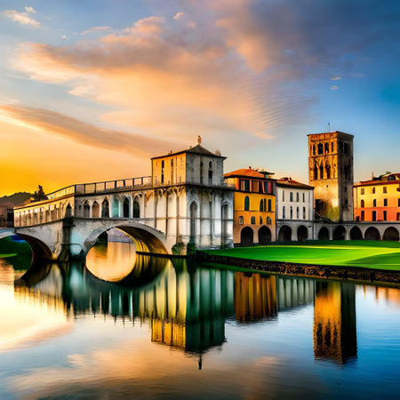 Ponte Vecchio, Pisa, Tuscany, Italyの素材