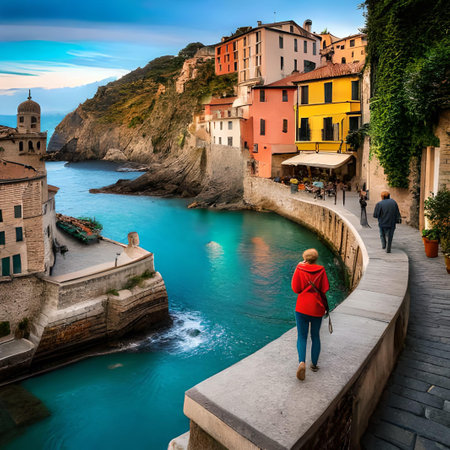 Vernazza, Cinque Terre, Liguria, Italyの素材