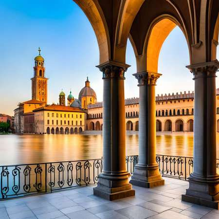 View of the Basilica di Santa Maria Maggiore in Padua, Italyの素材