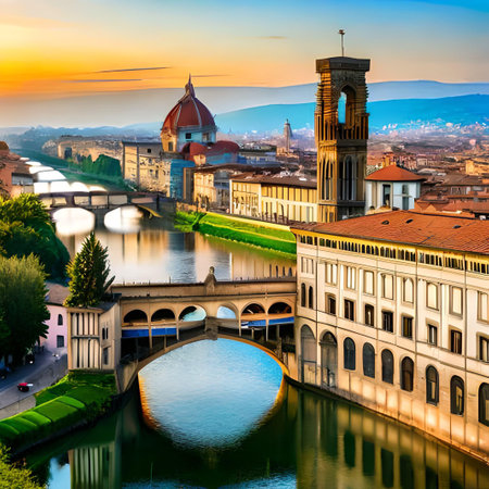 Panoramic view of Florence, Tuscany, Italy.の素材