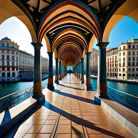 Grand Canal in Geneva, Switzerland. Beautiful view of the Grand Canal.の素材