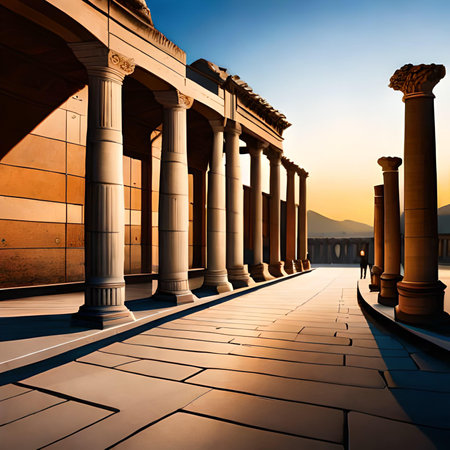 Architecture of the ancient city of Persepolis, Iranの素材