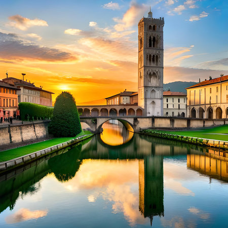 Lucca, Tuscany, Italy. Cathedral of Santa Maria Assunta.の素材