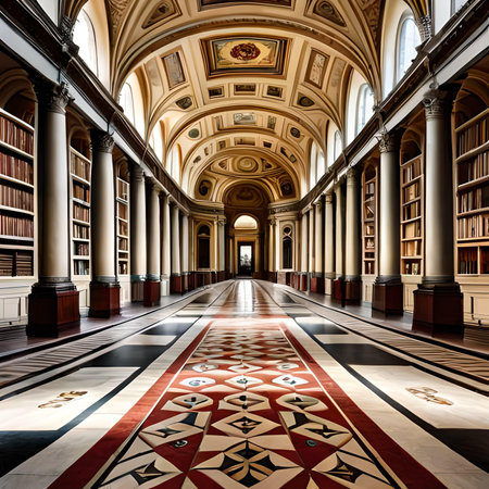 Interior of the Library of Congress in Washington DC, USA.の素材