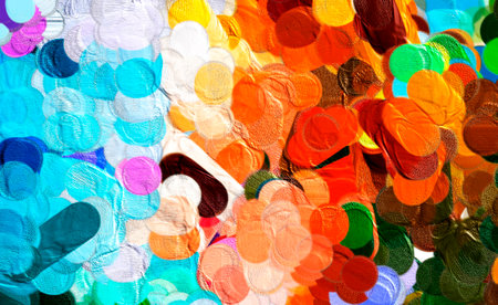 Colorful abstract background with circles of different sizes and colors. High quality photoの写真素材