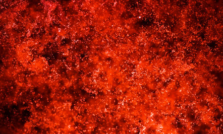 Abstract background of red color with bokeh defocused lights.の写真素材