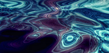 Abstract background with color blots, transitions and bends. Computer generated graphics.