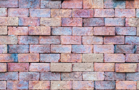Red brick wall texture background for interior exterior decoration and industrial construction concept design.の写真素材