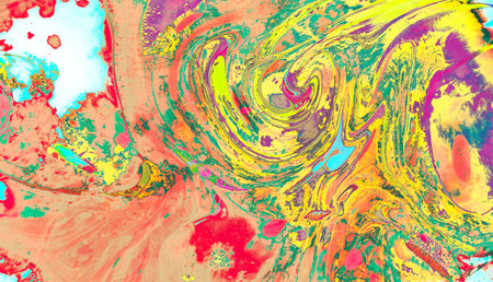 Traditional Ottoman Turkish abstract marbling art patterns as background texture with vibrant colors