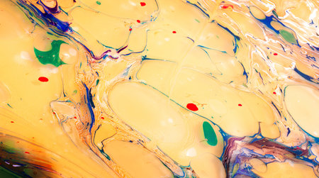 Traditional Ottoman Turkish marbling art patterns as abstract colorful background with special...
