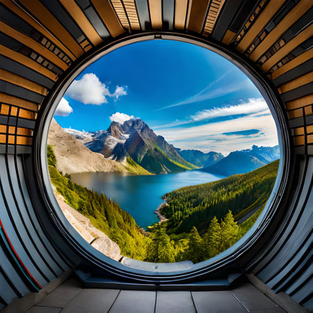 Mountain panoramic view from the observation deck on Lake Lucerne, Switzerlandの素材