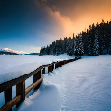 Beautiful winter landscape in the mountains. Dramatic overcast sky. Carpathian, Ukraine, Europe. Beauty world.の素材