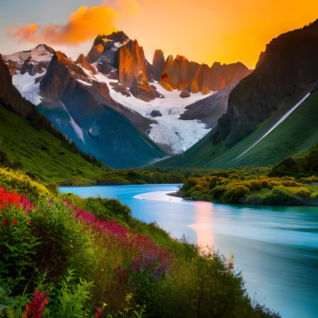 Mount Fitz Roy, Los Glaciares National Park, Patagonia, Argentinaの素材