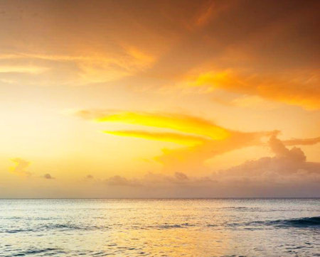 Beautiful sunset over the sea. Nature background. Sunset over the sea.
