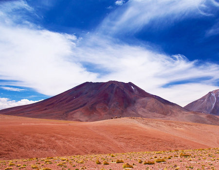 Landscape of the Atacama desert, Chile, South Americaの写真素材