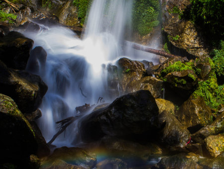 Waterfall in deep forest at Doi Inthanon National Park, Thailand