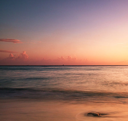 Beautiful sunset over the sea in the tropics. Landscape.の写真素材