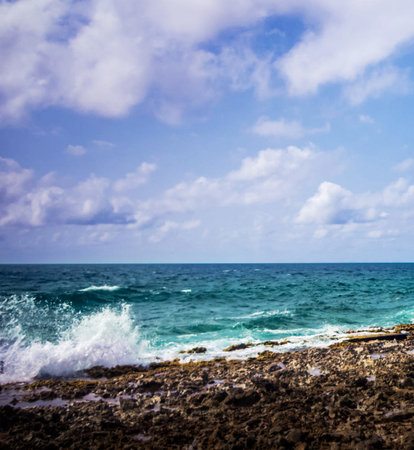 Beautiful seascape with sea and sky. Nature composition.の写真素材