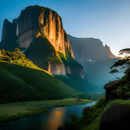 Beautiful morning view of El Capitan, Yosemite National Park, California, USAの素材