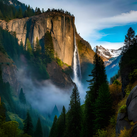 Yosemite Falls, Yosemite National Park, California, United Statesの素材