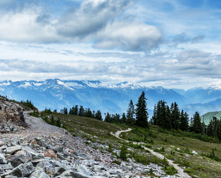 Mountain landscape in the High Tatra National Park, Poland.の写真素材
