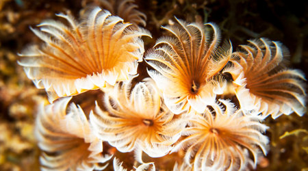 Soft coral on the coral reef, Koh Lanta, Thailand.