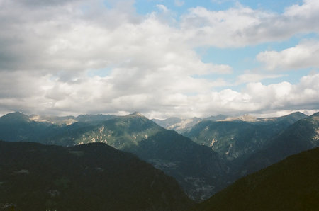 Mountain landscape in the Pyrenees, Andorra.の写真素材