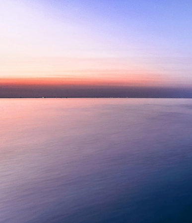 Sunset over the sea in the evening. Beautiful natural background.の写真素材