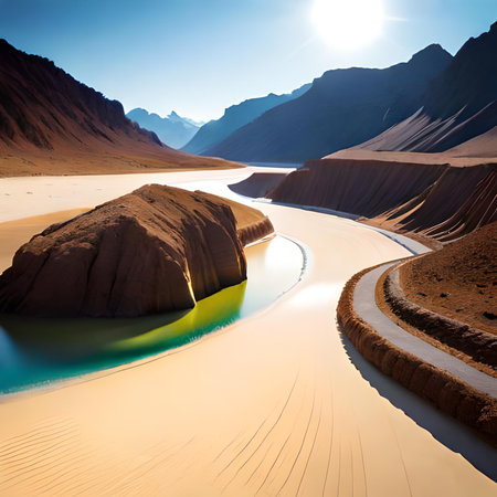 Himalayan landscape in Himalayas along Manali-Leh highway. Indiaの素材