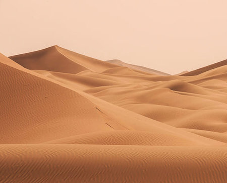 the empty quarter  and outdoor  sand  dune in oman old desert rub al khaliの写真素材