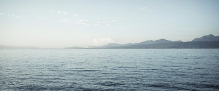 Lake Garda, Italy. Panoramic view of Lake Garda.