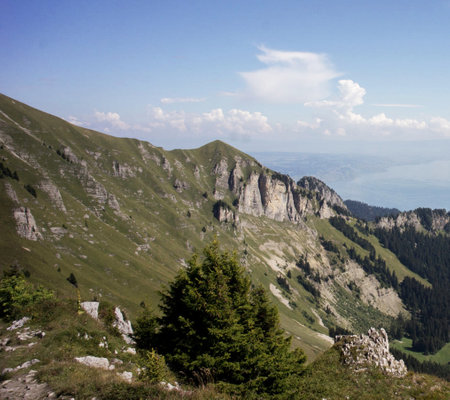 Mountain landscape in the austrian alps in summertime.の写真素材